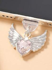 1 Pce Simple Fashion Pink Bear Dust Plug, Compatible With Iphone And Type-C Mobile Phone Interface