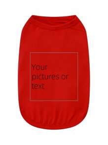 [Custom] Customizable Pet Clothes Vest, Bestselling Solid Color Pet Vest Suitable For Small, Medium, Large Dogs & Cats, Text & Graphics Custom Available