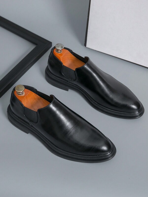 Men's Retro Formal Slip-On Shoes, Fashionable And Lightweight Loafers