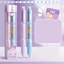 Bộ 2 bút bi có thể xóa được vui nhộn, đầu bút 0,5mm, đồ dùng văn phòng phẩm tự làm cho học sinh - Nhiều màu - Xem 11