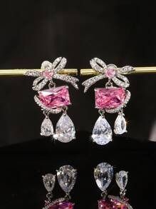 1 对高品质锆石蝴蝶耳钉，适合女性日常佩戴 - 4967 - 查看 7