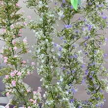 1 Stück 180cm künstliche Schleierkraut-Ranke, gefälschte Blumen-Girlande für Heim-Decken-Dekoration, Rohrverhüllung, Feiertagsdekoration