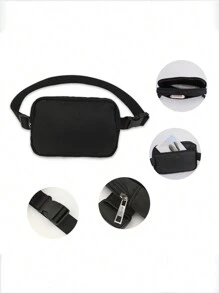 1 szt. Unisex Mini torba biodrowa z regulowanym paskiem, odpowiednia dla par, fitness, biegania, podróży, pieszych wędrówek