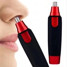 AXH Men's Nose & Ear Hair Trimmer, Stainless Steel Manual Waterproof Portable Nose Hair Shaver - Black - View 3