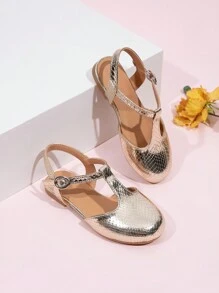 Girls Spring/Autumn Fashion Versatile Flat Performance Shoes - Gold - View 2