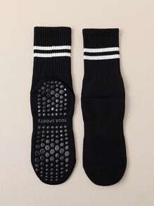 Women Anti-Slip Yoga Socks, Mid-Calf Silicone Grip Socks For Pilates, Fitness, Indoor Exercise - Multicolor - View 16