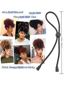 5个/2个可调节发圈，适用于蓬松发髻、马尾辫、卷发等发型 - 女孩基础款发圈、头饰、发绳、发饰、头饰 - 彩色 - 查看 6