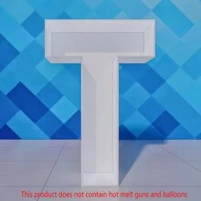 1 件装字幕字母马赛克大字母气球框架适用于生日派对婚礼背景装饰周年装饰预切大泡沫板（不含气球或热熔枪） - 白色 - 查看 13