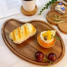 Plate, Wooden Tray, Plate, Multi-Purpose Wooden Tray, Restaurant Service Serving Tray, Suitable For Families, Restaurants, And Parties, Breakfast Tray, Multifunctional Tray, Cake Tray, Bread Tray, Kitchen Tray, Tea Set Tray, Christmas,