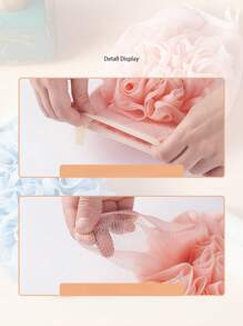 2 件装沐浴手套和去角质磨砂双面身体磨砂毛巾 - 彩色 - 查看 4