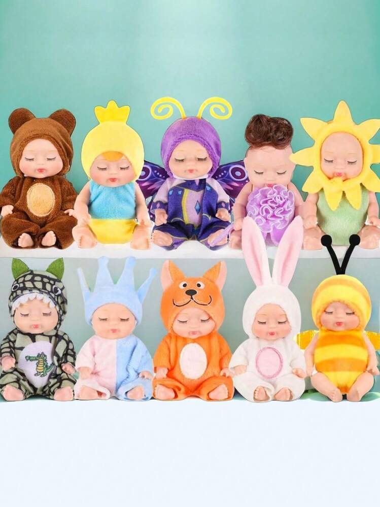 1個 リボーンドール、リアルな赤ちゃん人形、可動式 ミニドール