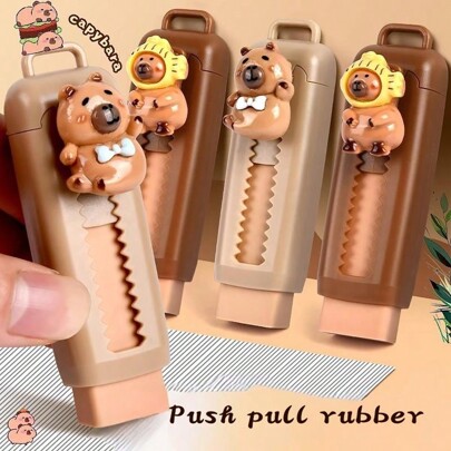 Student Push-Pull Eraser, Cleans Neatly Without Leaving Marks, Exam & Office Supplies,Back To School