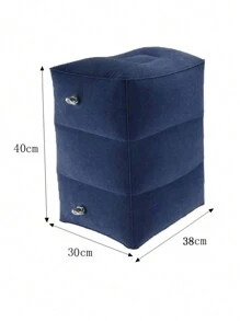 PVC Flight Sleeping Footrest Pillow Resting Pillow On Airplane Car Bus Pillow Inflatable Travel Foot Rest Pillow Foot Pad,Foldable,Convenient,Upgrade Your Travel Comfort,Adjustable Height,For Women,For Men,For Student - Navy Blue - View 5