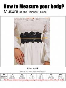 1 Peça Cinto Elástico com Decoração de Renda para Mulheres, Cinteiro de Moda Adequado para Vestidos, Espartilho de Cintura para Dia das Bruxas, Cinto de Corset para Dia dos Namorados, Acessórios de Cinto de Corset para Senhoras para Vestidos, Uso Estilo Cowboy Vintage Ocidental Preto, Cinto de Corset para Vestidos, Modelador de Cintura para Emagrecimento e Controle da Barriga