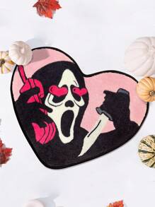 DeramHy home 2024 New DeramHy Home 1 Piece Nightmare Before Christmas Bath Mat: Ultra-Soft & Absorbent Skull Rug With Non-Slip Backing - Unique Pink & Black Halloween Decor For Bathroom - Washable & Perfect Gothic Gift (Halloween & Christmas Special) Home Bathroom Decor Floor Carpet Outdoor Rug Door Mat Summer Bathroom Accessories Back To School