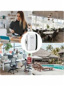 1 300Mbps 远程 WiFi 信号增强器中继器 - 扩展 WiFi 覆盖范围、可靠连接、 - 查看 3