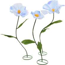 HOHOBLA 3Pcs Giant Flowers For Decoration Large Wedding Reception, 180cm+160cm+140cm High Artificial Flower Decoration Wedding Flowers For Birthday Wedding Party Banquet Background (Blue) Party Favors Room Decor Bride - Blue - View 1