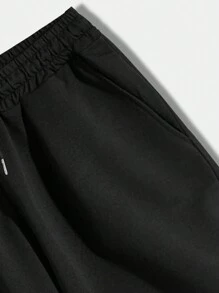 NEON DUSK Men's Solid Black & White 2 Pieces Sports Shorts, Casual Everyday Wear - Multicolor - View 6