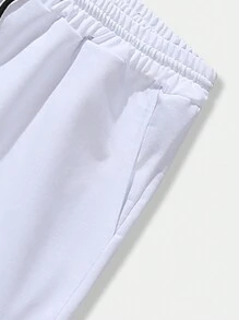 NEON DUSK Men's Solid Black & White 2 Pieces Sports Shorts, Casual Everyday Wear - Multicolor - View 5