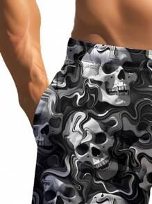 Shorts Solta Verão Adequada para Esportes ao Ar Livre, Confortável e Diversa em Modelos Casuais, Padrões da Moda, Versátil e Esportiva, Havaiana - Multicolorido - Visão 4