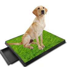 Alfombra reutilizable de entrenamiento para mascotas, almohadillas de baño lavables para perros, tapete de césped artificial para uso interior/exterior (Alfombra de césped para la caja de arena de un cajón, sin bordes) - Multicolor - Ver 8