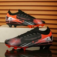 New Recommended Youth Soccer Shoes For School, Students, Matches And Training, Low-Top, Long Studs, Non-Slip, Suitable For Adults And Unisex - Black - View 1