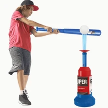 1 Set Children Baseball Kit, Includes 1 Adjustable Bat + 1 Ball Launcher + 3 Balls, Indoor/Outdoor Family Travel Game, Ideal For Thanksgiving/Christmas Gift, Blue (1 Set)