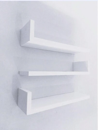 Nuevas Repisas Flotantes Minimalistas Modernas forma L Blanco Negro Chocolate ideales decoracion colecciones tazas funkos muñecos anclaje oculto