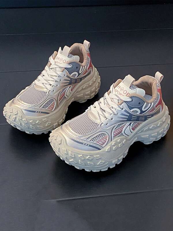 Nuevas zapatillas deportivas de plataforma cómodas y de moda, versátiles y casuales para mujer