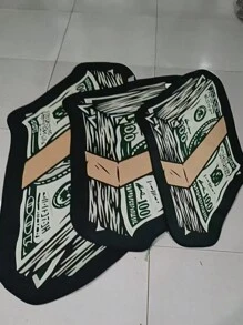 1pc New Arrival 3D Creative Funny Dollar Bill Doormat, Decorative Carpet For Living Room, Bedroom, Entryway, Multiple Patterns, Washable - Multicolor - View 11