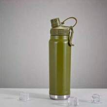 Garrafa de Academia térmica com Fundo em Inox Resistente chá,café,agua 800ml Aço Inox - Aleatorio - Visão 6