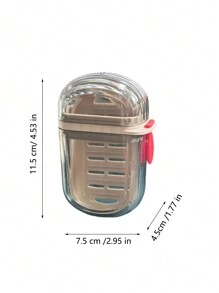 1 peça criativa nova moda mini compacto portátil viagem saboneteira, dupla camada selada transparente tampa drenagem caixa de sabão, armazenamento multifuncional pequeno estojo de sabão, adequado para casa, viagem, viagem de negócios, praia, natação, iate, academia, dormitório viagem essencial escola material escolar férias acampamento férias essencial acessórios de férias perfume para mulheres perfume para homens frasco de perfume