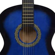 Klassikgitarre für Anfänger Blau 4/4 39"