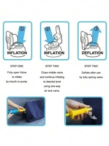 PVC Flight Sleeping Footrest Pillow Resting Pillow On Airplane Car Bus Pillow Inflatable Travel Foot Rest Pillow Foot Pad,Foldable,Convenient,Upgrade Your Travel Comfort,Adjustable Height,For Women,For Men,For Student - Navy Blue - View 2