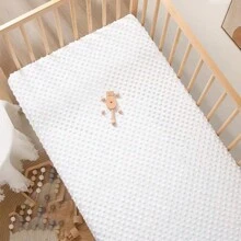 Kids Crib Mattress Cover, Velvet Polka Dot Baby Bedding Set, Breathable Fitted Sheet For Boys, Girls And Unisex, Fits Standard Baby Crib, Mini Crib, Toddler Bed Love Valentine