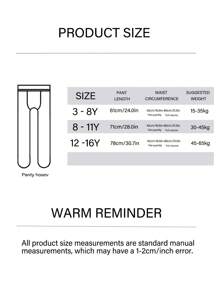 2pcs Kids Solid Color Anti-Slip Dance Tights, All Seasons - Black - View 5