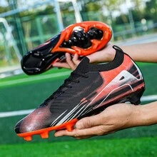 New Recommended Youth Soccer Shoes For School, Students, Matches And Training, Low-Top, Long Studs, Non-Slip, Suitable For Adults And Unisex - Black - View 3