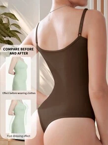 2 piezas de ropa interior moldeadora y sexy sin costuras para mujer, body de control de cintura, conjunto de camiseta y tanga, ropa interior ajustada y moldeadora