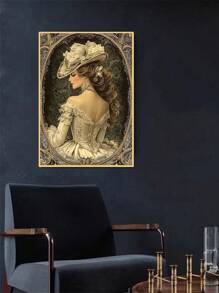 1pc DIY Diamond Painting - Beauty Lady Portrait, Home Decor, Full Drill, 11.8*15.7in