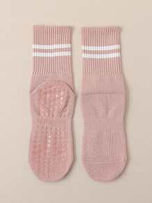 Women Anti-Slip Yoga Socks, Mid-Calf Silicone Grip Socks For Pilates, Fitness, Indoor Exercise - Multicolor - View 11