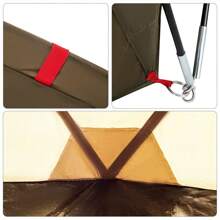 Waterproof 5 Person Fishing Tent Olive Green Portable Shelter For Outdoor Camping - Green - View 10