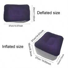 Almohada inflable para reposapiés de PVC, cojín de aire para reposapiés, para viajes, oficina, hogar, herramientas para relajar los pies debajo del escritorio - Gris - Ver 2