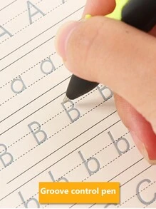 Magic Copybooks Pen Copy Book Free Wiping Practice English Copybook For Calligraphy Learning Books Grooves Template Design(All Accessories Are In Random Colors And Styles) - Multicolor - View 2