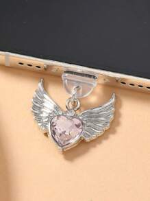 1 Pce Simple Fashion Pink Bear Dust Plug, Compatible With Iphone And Type-C Mobile Phone Interface