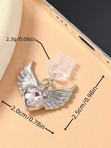 1 Pce Simple Fashion Pink Bear Dust Plug, Compatible With Iphone And Type-C Mobile Phone Interface