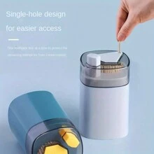Automatic Pop-Up Toothpick Holder, Made Of PP Material, Household Kitchenware Accessory, Linen Tableware, Desktop Toothpick Jar
