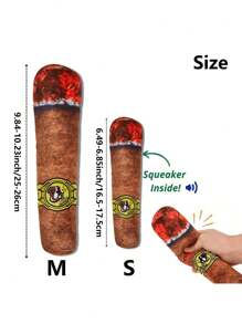 Interesting Interactive Dog Doll, Plush Squeaky Chew Doll With Cigar Design, Suitable For Medium And Small Dogs, Cute Fluffy Pet Gift Idea For Dog Birthday