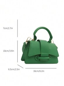 2025新款女士PU小众斜挎包，单肩手提包，高端斜挎包；2025新款夏季Y2K风格小众迷你链条包 - 綠色 - 查看 3