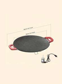 Aoran 1 bandeja para hornear eléctrica, plato para barbacoa casera, hecha de material antiadherente de alta calidad, fácil de limpiar, potente rendimiento de calentamiento, adecuada para reuniones familiares y cenas para varias personas. - Tipo de Enchufe A USA (110-127V) - Ver 12