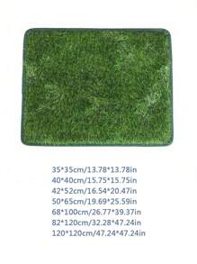 Alfombra reutilizable de entrenamiento para mascotas, almohadillas de baño lavables para perros, tapete de césped artificial para uso interior/exterior (Alfombra de césped para la caja de arena de un cajón, sin bordes) - Multicolor - Ver 11